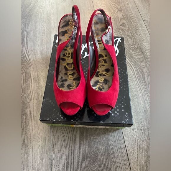 Sam Edelman Penelope ruby red Lea high heels used - Picture 1 of 9